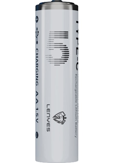 Lenyes Aa105 Type-c Şarj Portlu Şarj Edilebilir Aa Lityum-ion Pil 2800mwh 1.5v 2 Adet