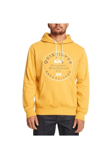 Quiksilver Eqysf03150 Circle Trim Hoodie Sarı Erkek Sweatshirt Sarı