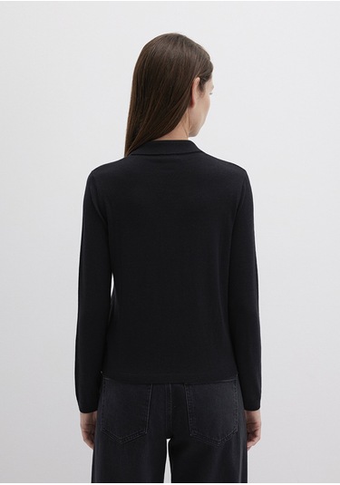 Mavi - Siyah Triko Polo 1710712-900 Siyah