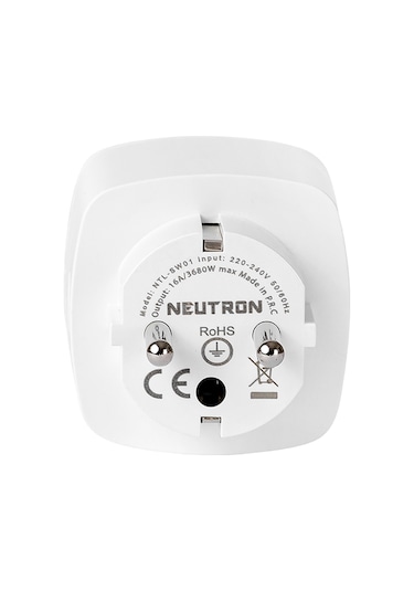 Neutron Akıllı Wi-fi Destekli 16a Akım Korumalı Tekli Priz