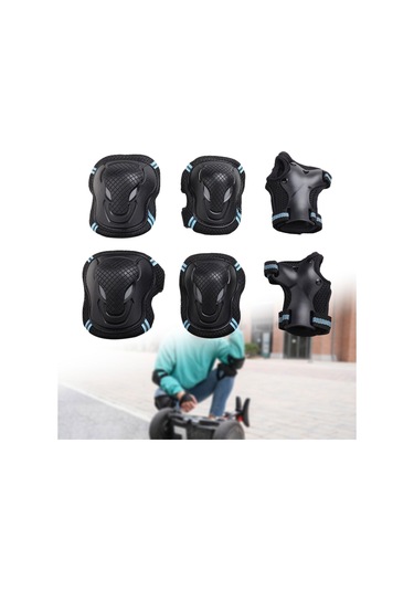 Suntek Koruyucu Dişli Seti Bisiklet Rahat Taşınabilir Dış El Siyah Mavi Siyah - Mavi