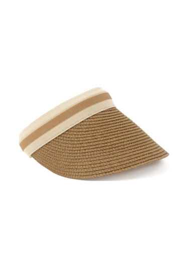 Hasır Vizör Şapka Uv Korumalı Siperlik Plaj Şapkası