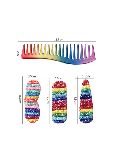 Samdoo Kişisel Bakım Saç Seti: Saç Tarak, Tüyler, 3 Adet Saç Klipsi - Anti Statik, Scalp Masajı, Ev Kullanıma Uygun