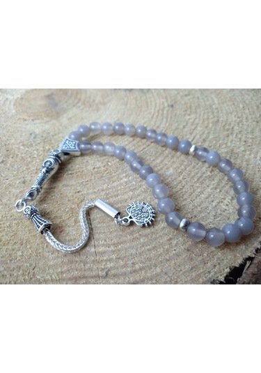 Akik Taşı Tespih / Doğaltaş Tespih 6 Mm N11.1625