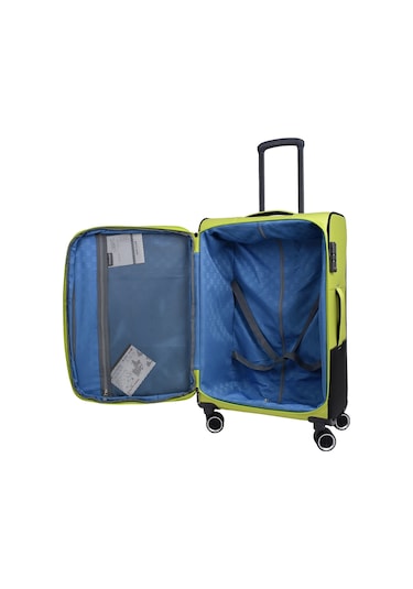 Pierre Cardin Ultra Light Hafif Lüx Kumaş Orta Boy Valiz Yeşil Pc8200 Yeşil