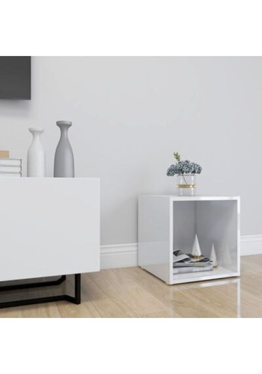 Tdesıgno Melis -kitaplık- Açık Raf - Beyaz 1 Raflı 30 Cm Beyaz