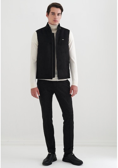 Pierre Cardin Erkek Suni Deri Yelek 001