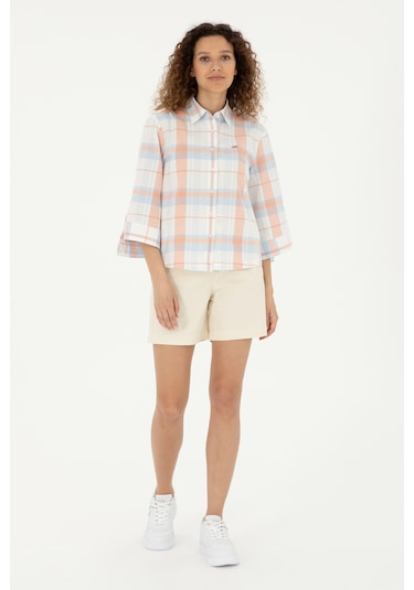 U.s. Polo Assn. Kadın Ekru Şort / Bermuda 50281740-vr019 Ekru