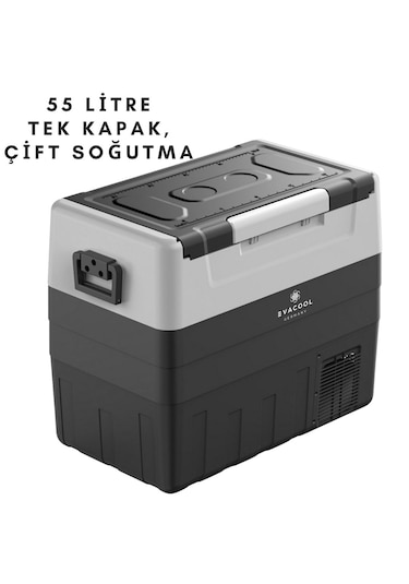 Eva 55at 12/24v Mobil Araç Buzdolabı 55 Lt Tek Kapak, Çift Soğutm