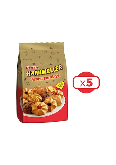 Ülker Hanımeller Karışık Tatlı Kurabiye 5 x 150 G