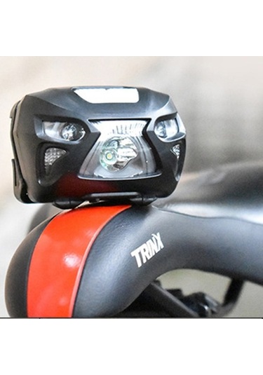 Ulzyvf Yem Usb Tutma Siyah Şarjlı Led Işıkları İndüksiyon Havada Farlar Farlar Balık Açık Fy Siyah