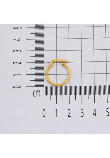 Ajda 22 Ayar Altın Halka Küpe Yken35806