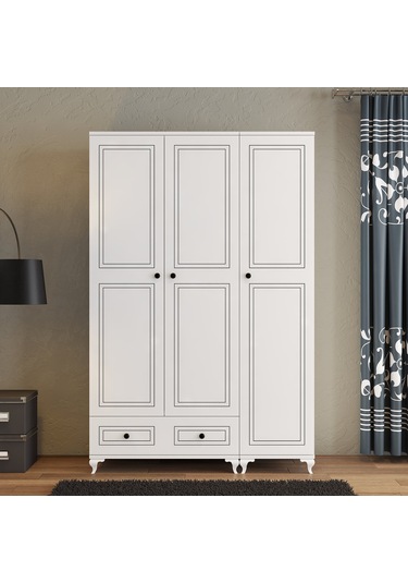 Moxen Mobilya DBC1 Çekmeceli 3 Kapılı Dolap