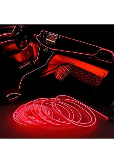 Neon Ip Kırmızı 5 Metre Torpido Şerit Ledi