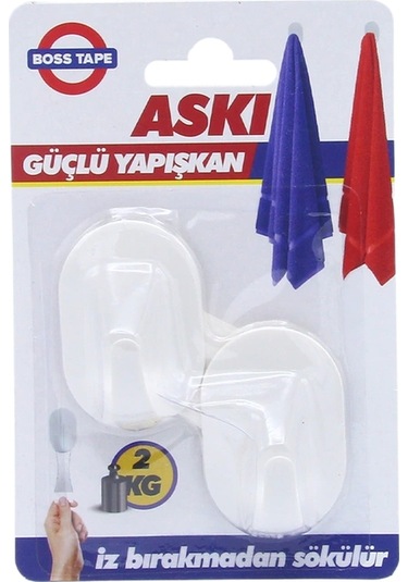 Boss Tape 4125 Plastik Küçük Askı 2li Blister