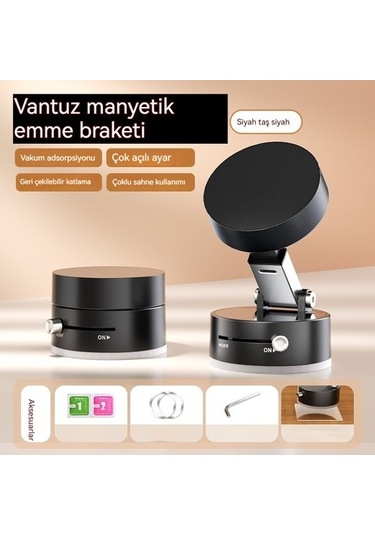 Joyhub Döndürülebilir Katlanır Araba Telefon Tutucu Siyah Yok Vantuzlu 7xm9mx