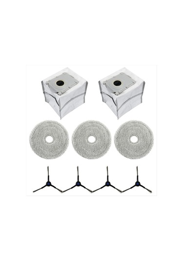 Gildedwill Ecovacs Deebot Mini Robot Süpürgeler İçin Yedek Parçalar Aksesuarlar Paspas Bezi Toz Torbaları Yan Fırçalar