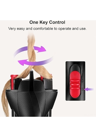 Fortunelane Usb Şarjlı Otomatik Saç Örgü Makinesi - 2 Hızlı, Taşınabilir Saç Şekillendirici Aleti