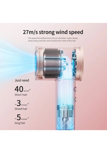 Lixiaqu01 Pink Yüksek Hızlı Elektrikli Saç Kurutma Makinesi