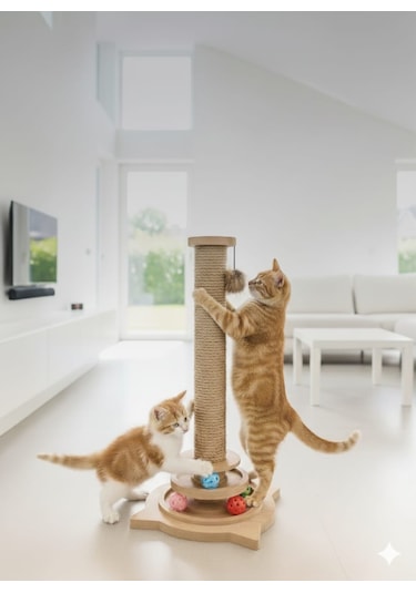 Kedi Tırmalama Çubuğu Ve Oyuncağı 64 CM