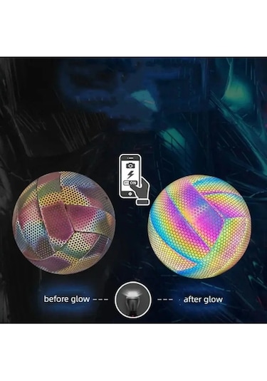 Kapris Fosfor Desenli Dikişli Voleybol Topu Vb307 Çok Renkli