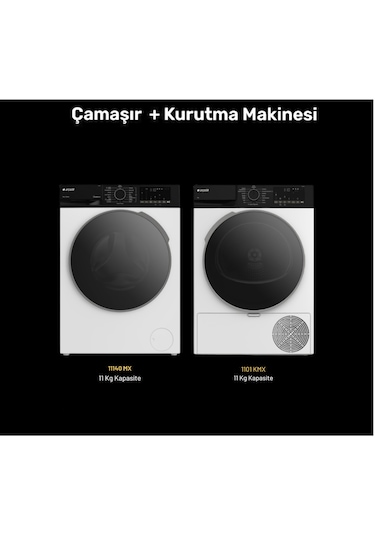 Arçelik 11140 MX Çamaşır Makinesi - 1101 KMX Kurutma Makinesi