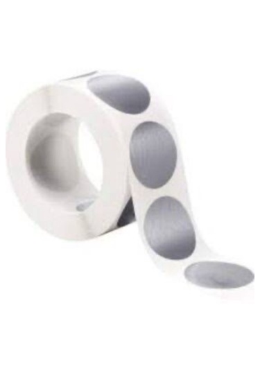 Boş Yapışkanlı Gümüş Etiket 50mm X 50mm Çap