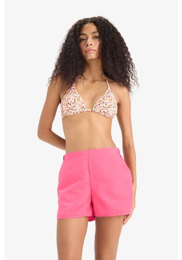 DeFacto Regular Fit Deniz Şortu-Fall in Love T5639AZ25SMPN615 Pembe