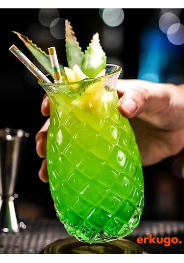 Borosilikat Sunum Bardağı, Kahve Bardağı, Meşrubat Bardağı, Isı Dayanıklı Bardak 550 Ml Pineapple