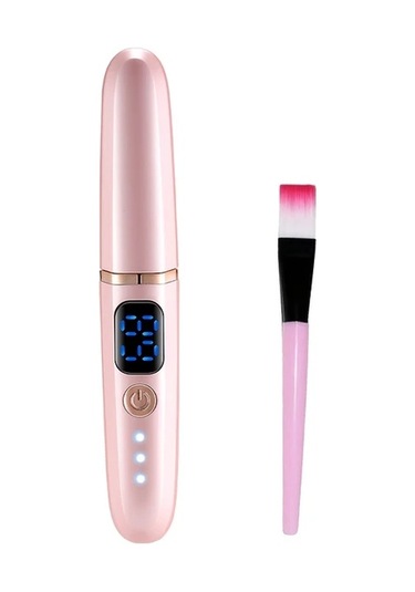 Elmpaly Pembe Fırçalı Elektrikli Isıtmalı Kirpik Maşası 3 Ayar Usb Şarj Hediye Seti