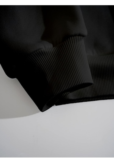 Coke Serisi Letter Embroidery Thermal Lined Sweatshirt-trzksw2083 Beyaz