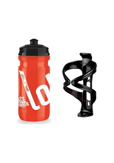 Elite Loli Bisiklet Plastik Matara, Suluk + Matara Kafesi 600 ML - Kırmızı