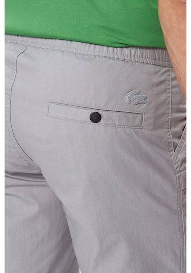 Lacoste Men's Regular Fit Cotton Bermuda Shorts Grey Erkek Pamuklu Bermuda Şort Gri