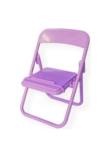 Masaüstü Sandalye Cep Telefonu Tutucu Evrensel İns Makaron Renk Tutucu Dekoratif Süsler Masaüstü Sandalye Tutucu Mor