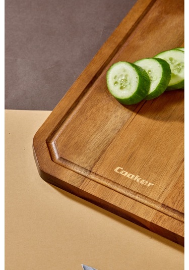 Cooker Lüx 30x22 Cm Akasya Ağacı Kesme Tahtası Kahverengi