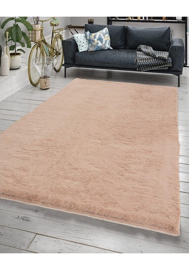 Jassrug Fuzzy Kürk Halı 80 x 150 Pudra