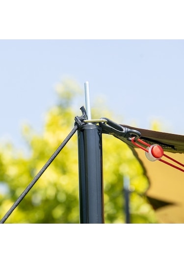 Artfulabode Tarp Tarp Şemsiye Kamp Hafif Direkleri Direkleri Direkleri Direği Diğer Demir Çadır Bölümlü Ayarlanabilir 3 1.8m Ze Çok Renkli