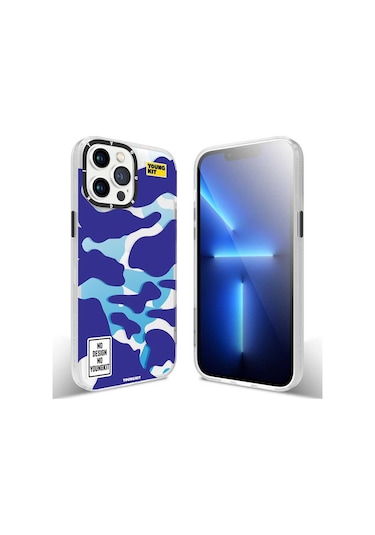 Youngkit iPhone Uyumlu 13 Pro Max Kılıf Baskılı Desenli YoungKit Kamuflaj Serisi Kapak ZORE-220133