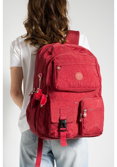 Ultra Hafif Çok Cepli Su Geçirmez Sırt Çantası Kırmızı Model: 571-1k - Kırmızı
