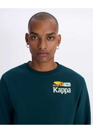 Kappa Authentic Authentic Graphik Pyke Unisex Sweatshirt-yeşil Yeşil