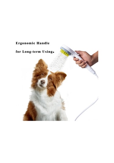 Geekyou Evcil Hayvan Duş Başlığı - Köpek Ve Kedi İçin Masajlı Banyo Hortumu Gri Gri