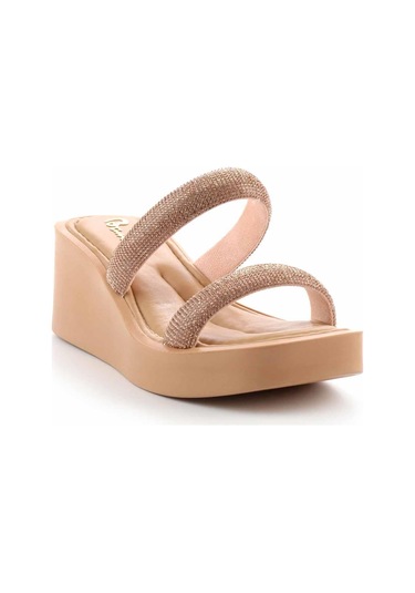 Nude Lame Kadın Terlik K04824217909 Nude