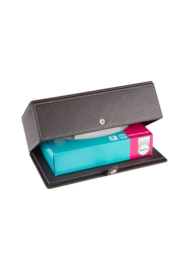 2k Suni Deri Peçetelik Mendil Kutusu 13 24 6 Cm. Kahverengi Kahverengi