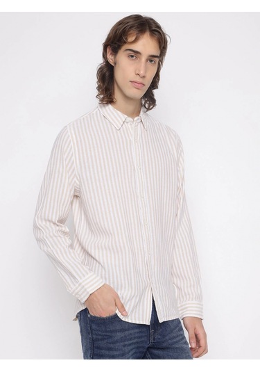 Guess Parker Erkek Bej Keten Karışımlı Gömlek M5yh16whc20-f10m Bej