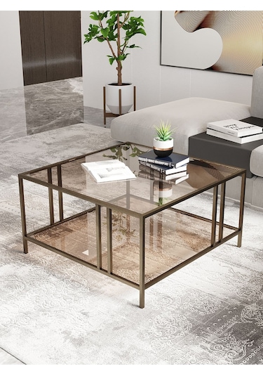 Dekoport Bakü Orta Sehpa Prinç Eskitme Rengi Bronz Cam 75 75 Çift Camlı Orta Sehpa Eskitme Dekoport Bakü Orta Sehpa Prinç Eskitme Rengi Bronz Cam 75 75 Çift Camlı Orta Sehpa Eskitme