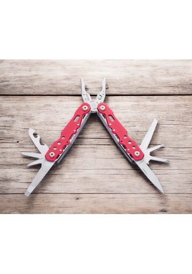 Vip-tec Vt875190 9 Parça Multi Fonksiyonel Çakı/pense Seti Kırmızı