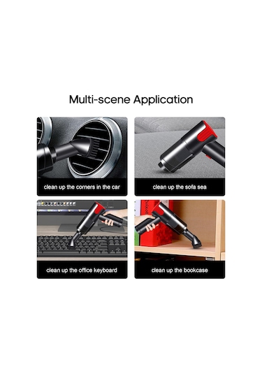 Aubyhe Kablosuz El Tipi Süpürge 9000pa Güçlü Emme, Islak-kuru İkili Kullanım, Araç Ve Ev İçin, 40 Dakika Kullanim Süresi, Kırmızı Jm-6601 Kırmızı