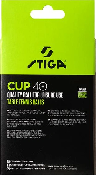 Stiga Table Tennis Ball Cup Pinpon Topu Turuncu 12li 1110-2503-12