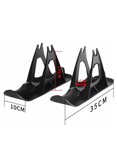 Suntek Kış Kar Kızağı Bisiklet Kayak Kızak Spor Siyah Siyah