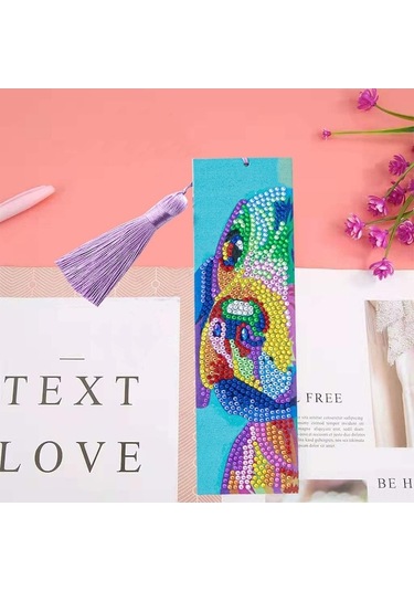 Xianwen Geeroyoo Renkli Köpek Şekilli 5d Elmas Kitap Ayracı Seti